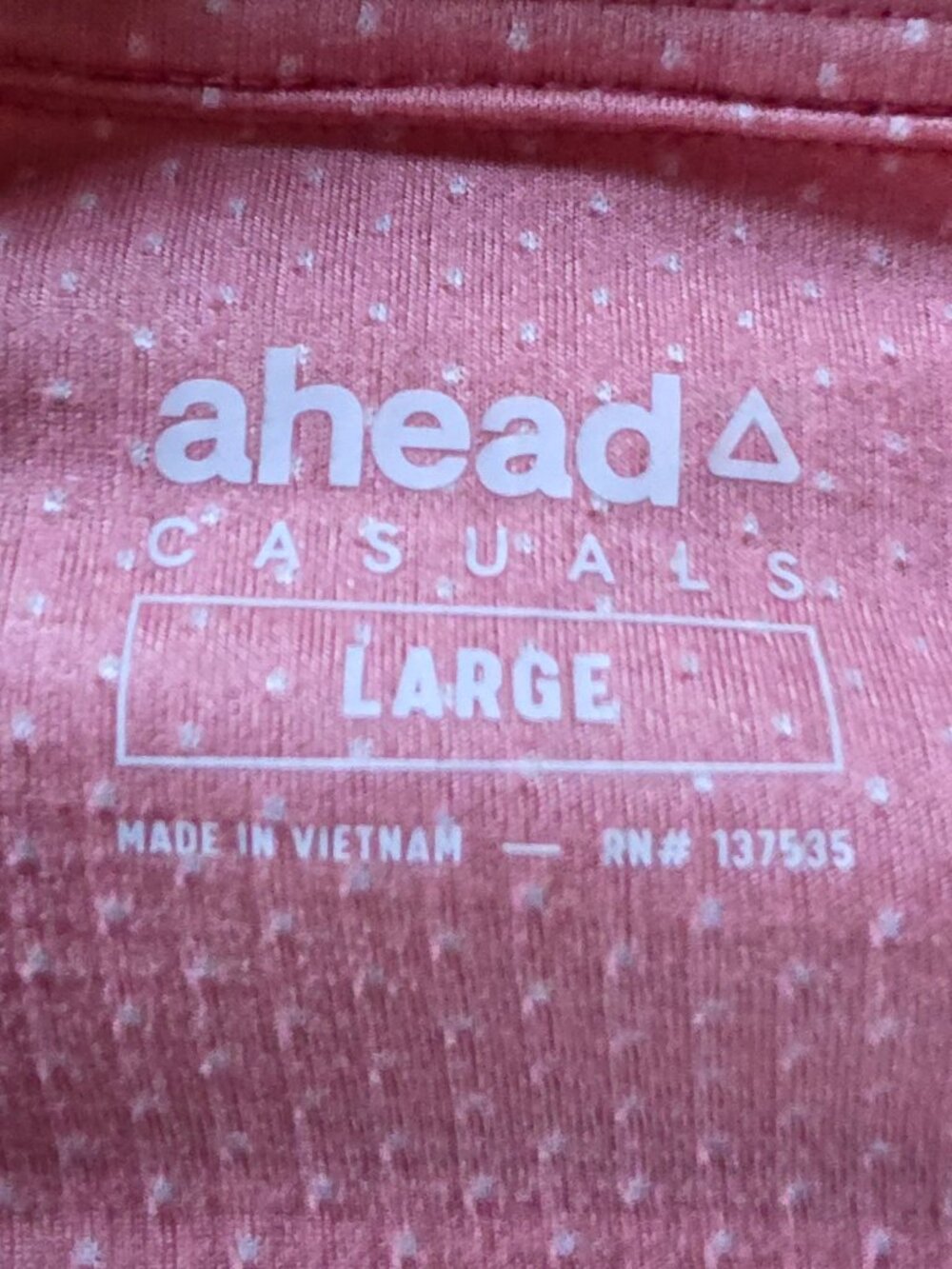 EUC JOHN DEERE (LG) By AHEAD Casuals Light Pink half Zip pullover sweatshirt - Picture 5 of 6